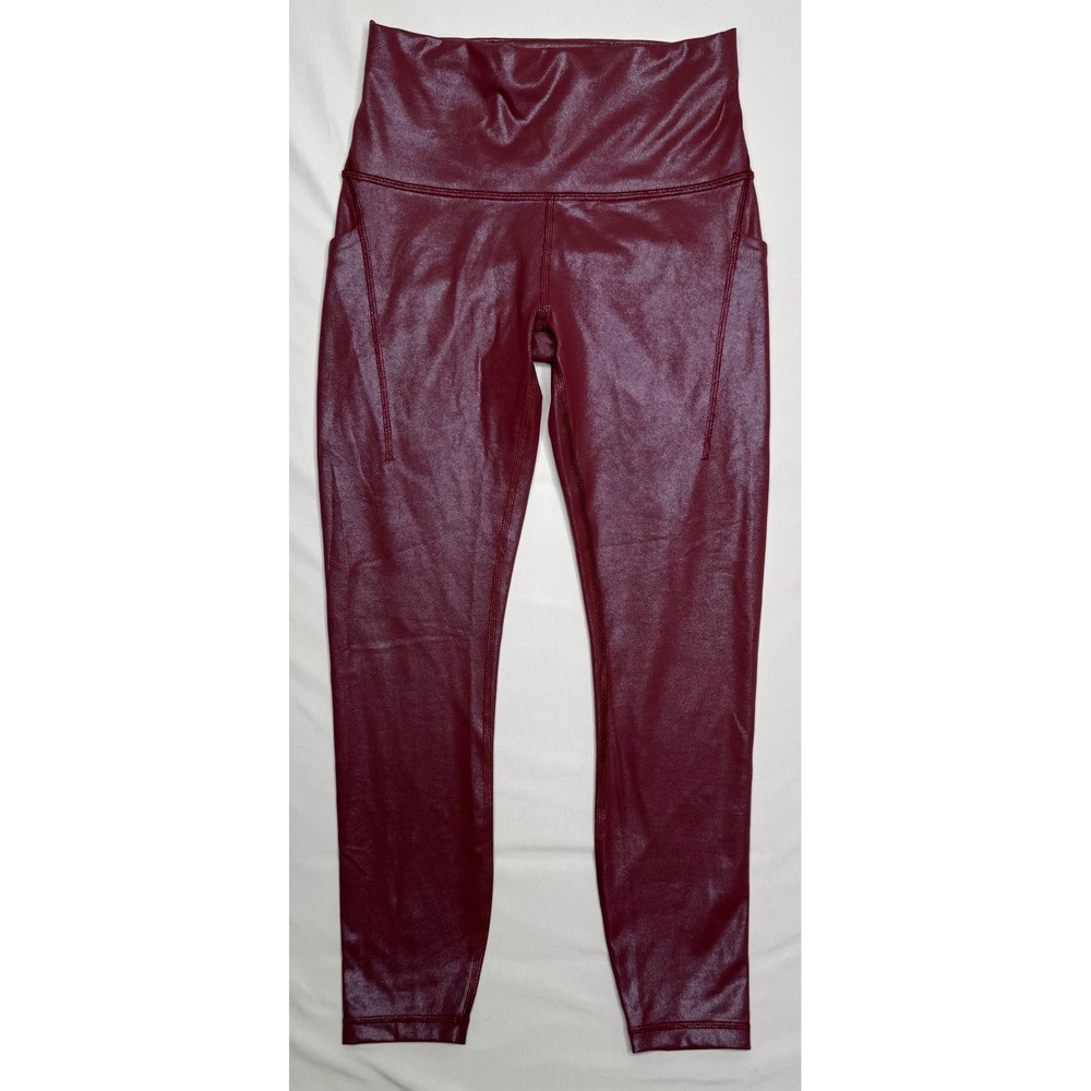 Lululemon Wunder Train High-Rise 25" Red Merlot Shine Special Edition Size 6